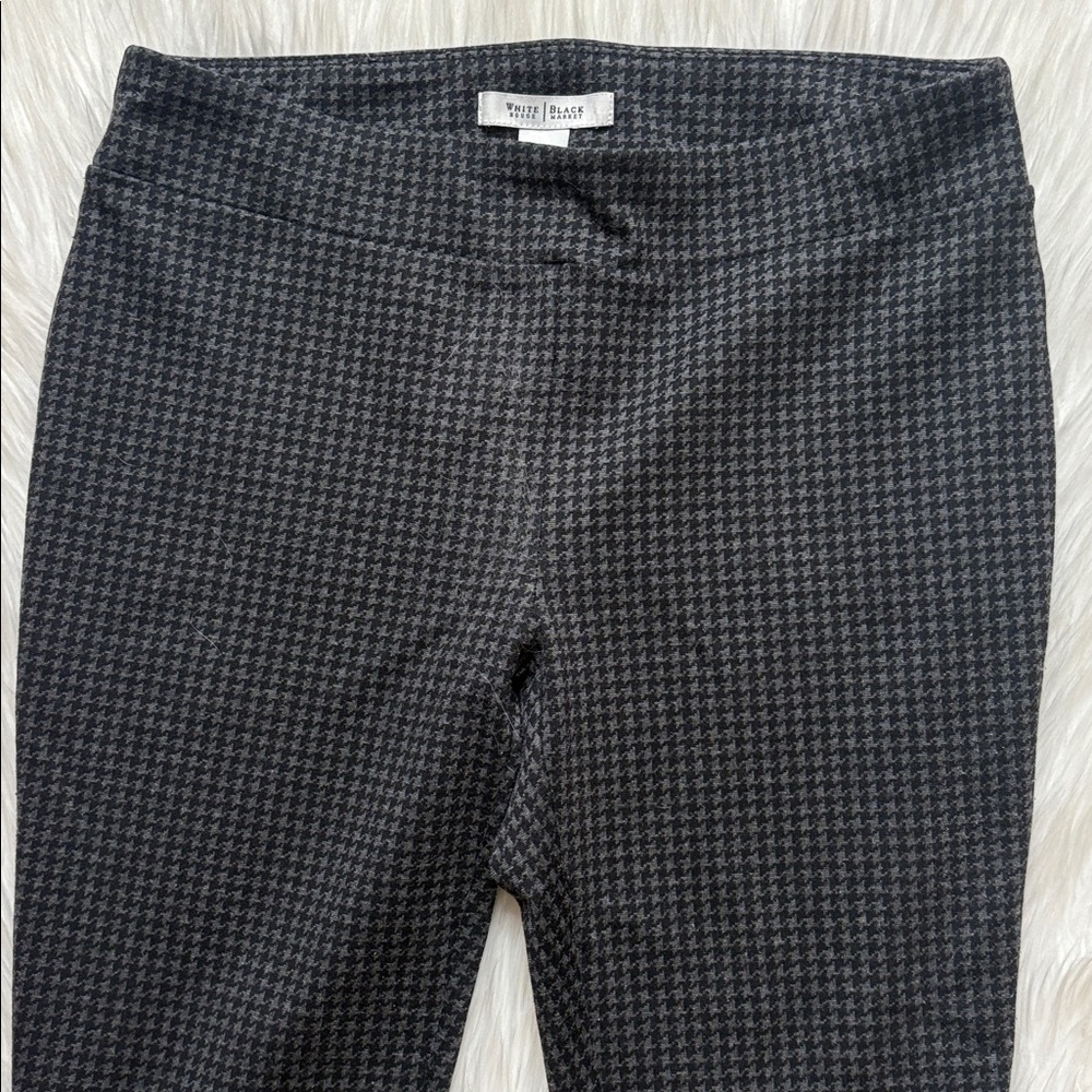 White House Black Market Houndstooth Pants, Black/Dark Grey, Size Small - Picture 3 of 6